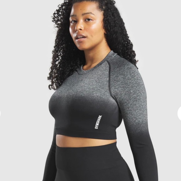 Gymshark ombré long sleeve crop top NWT - Picture 3 of 4